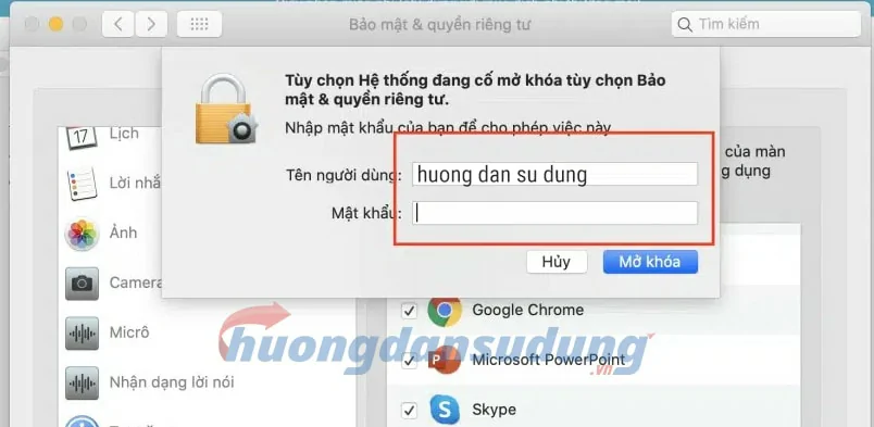 4. Nhập mật khẩu