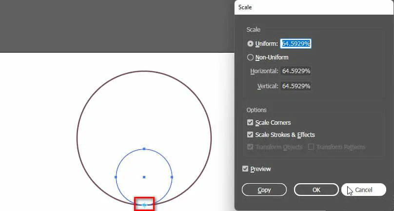 công cụ Scale tool của illustrator