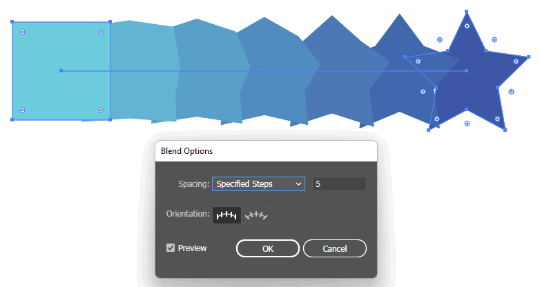 Blending in Illustrator