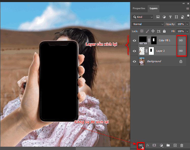 How to create a see-through phone screen in photoshop