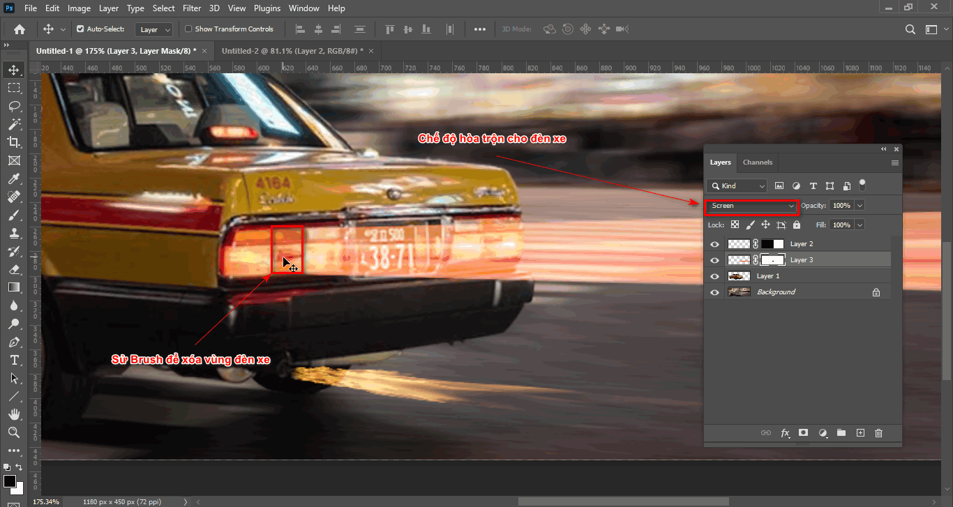 3 Ways to create speed effects for cars in Photoshop (part 1)