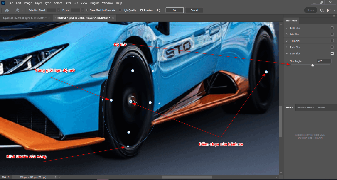 Step 4.1 creates a rotating wheel