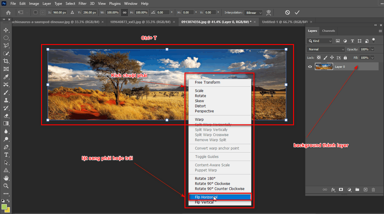 How to create 3D background in Photoshop