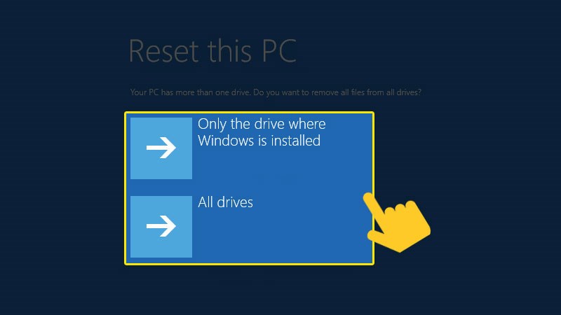 Select the drive you want to delete