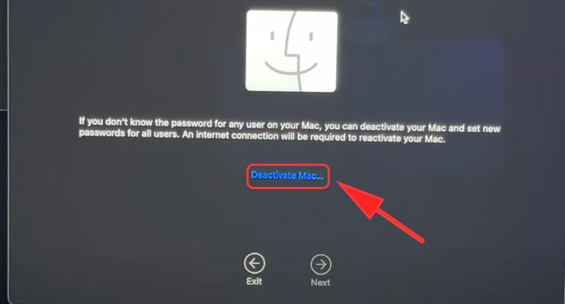 Select Deactivate Mac
