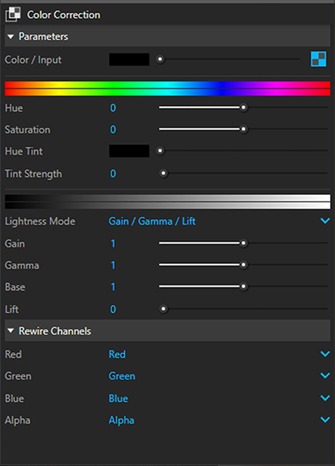 Color correction when making fabric materials