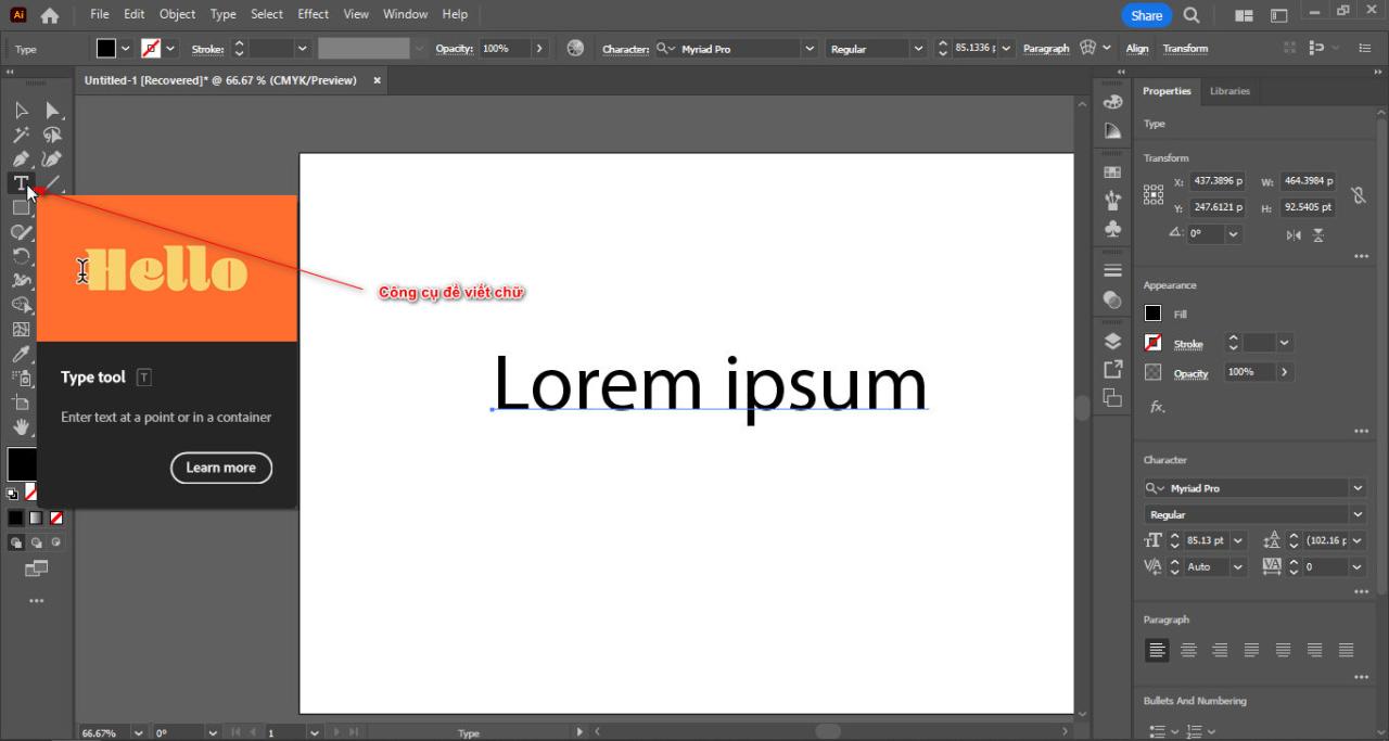 How to create borders for text in illustrator