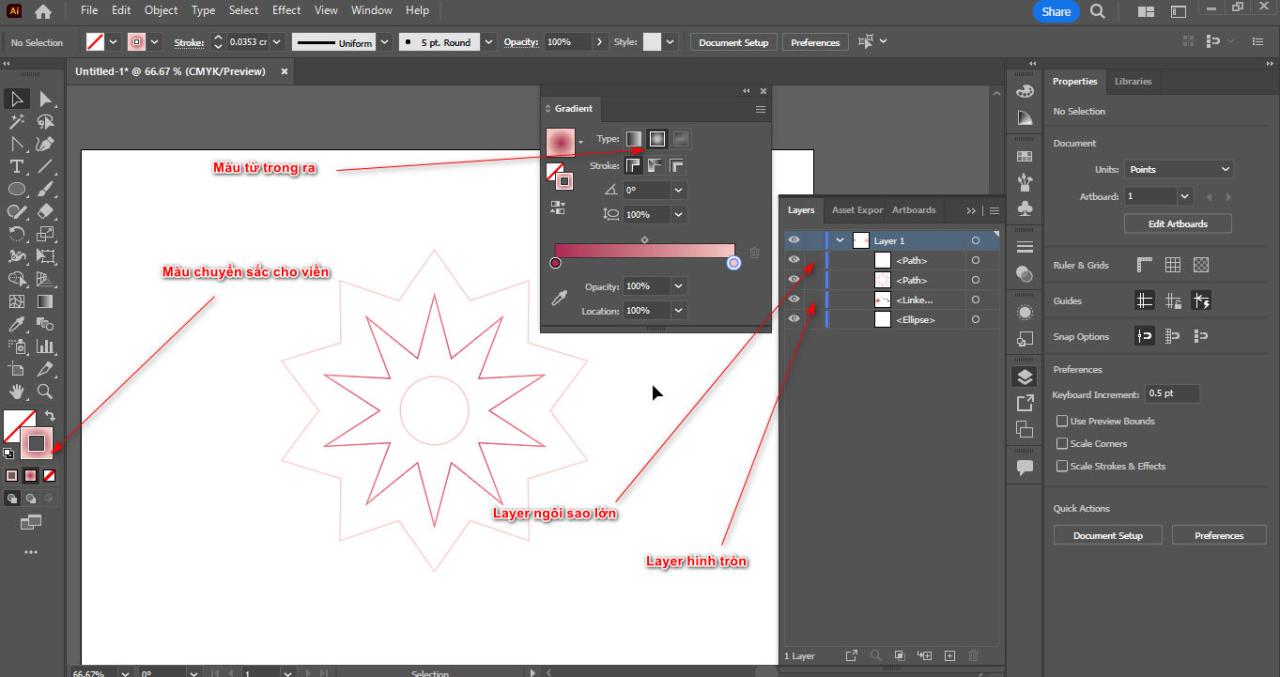 How to create flowers in illustrator