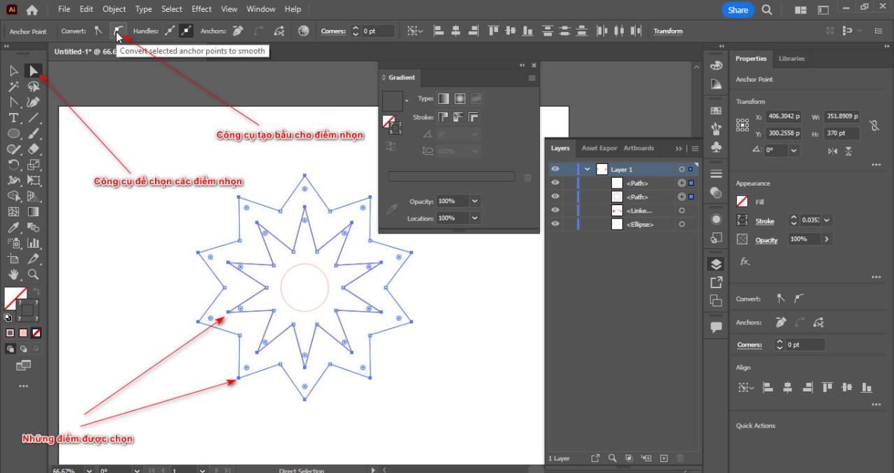 How to create flowers in illustrator