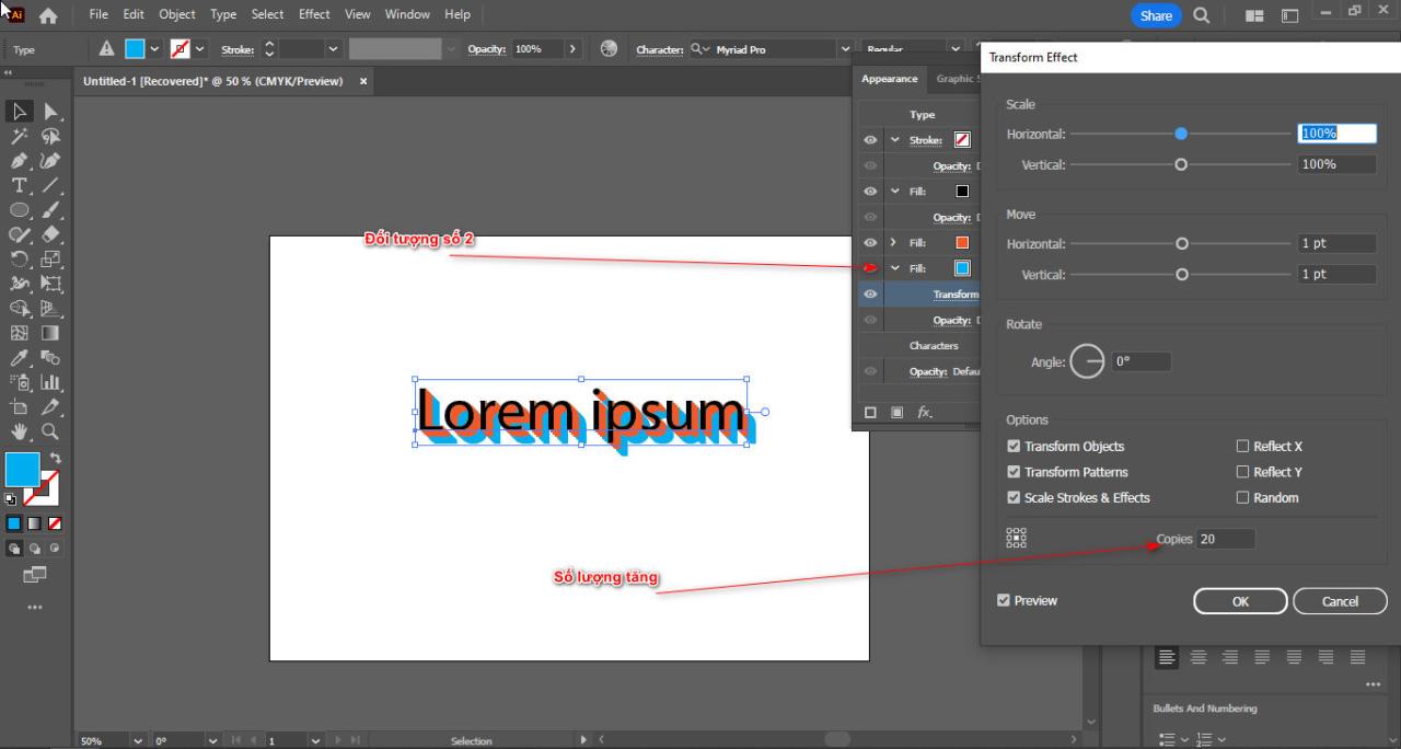 How to create borders for text in illustrator