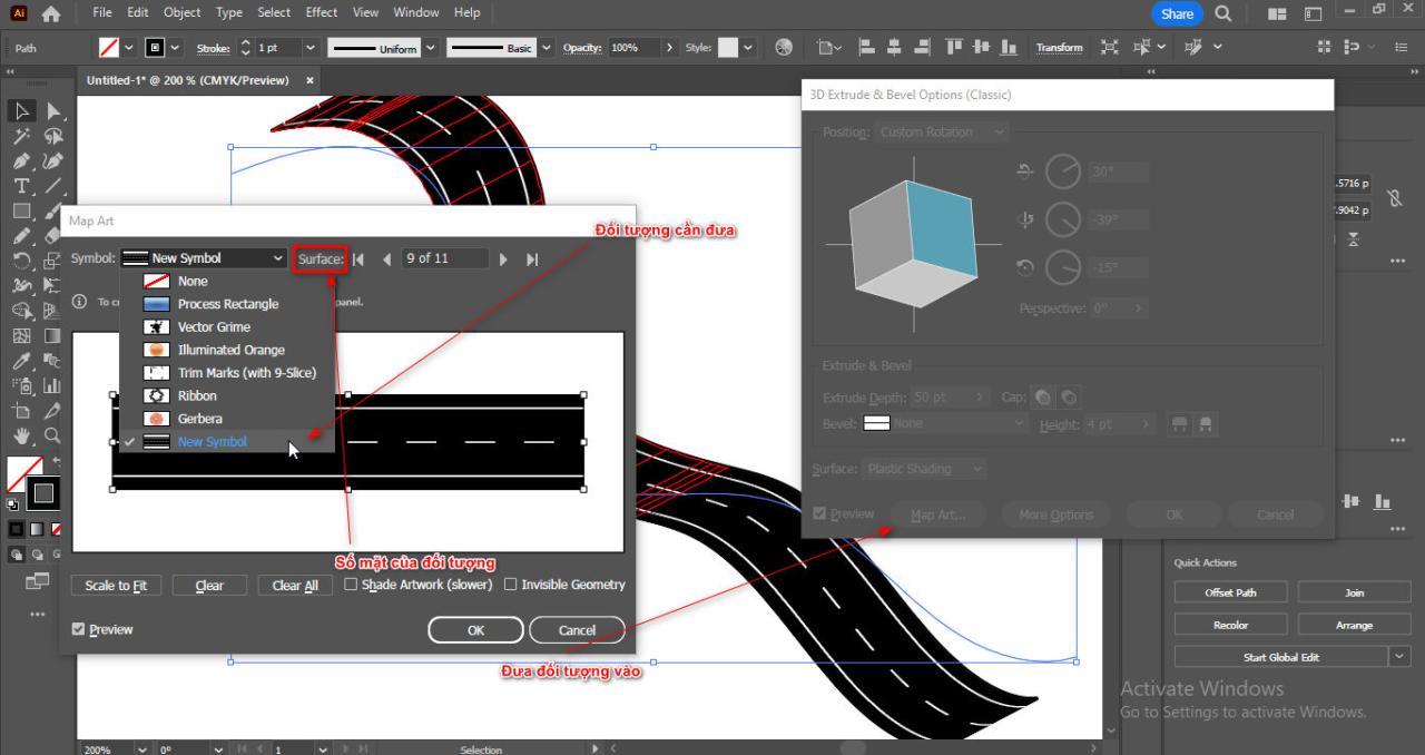 How to create a road in illustrator