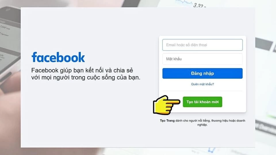 Đăng ký Facebook trên máy tính