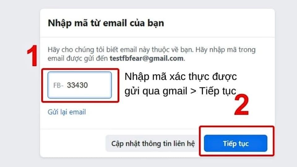 Cần nhập mã xác thực được gửi qua email để kích hoạt nick