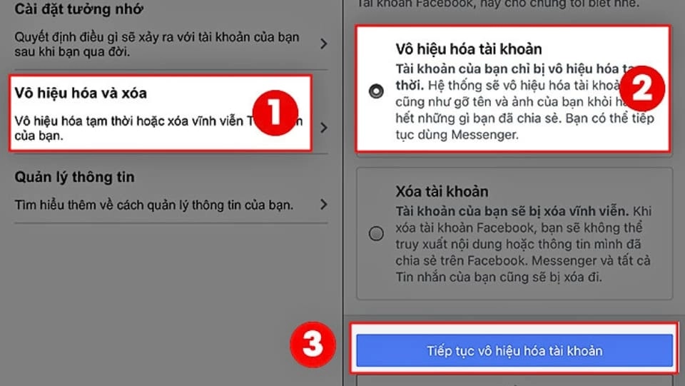 Hướng dẫn chi tiết cách vô hiệu hóa tài khoản Facebook trên máy tính