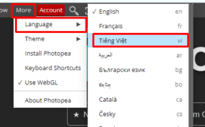 Photoshop online Vietnamese