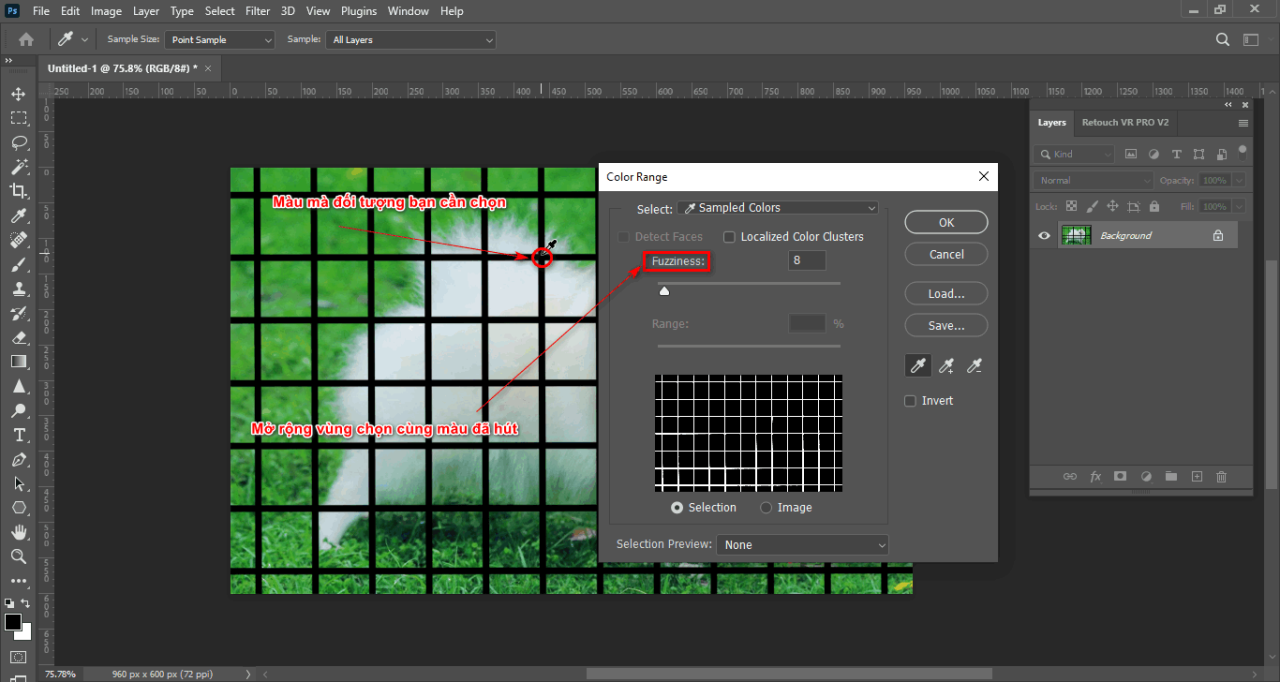 How to delete excess details in Photoshop