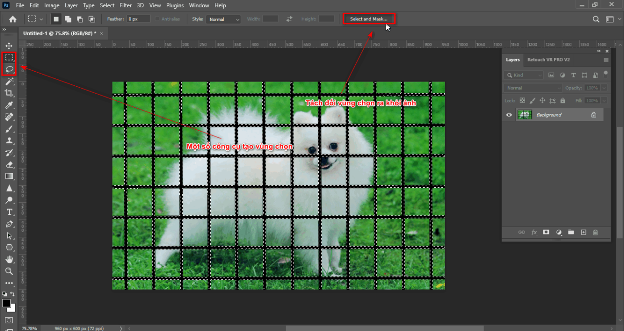 How to delete extra objects in Photoshop