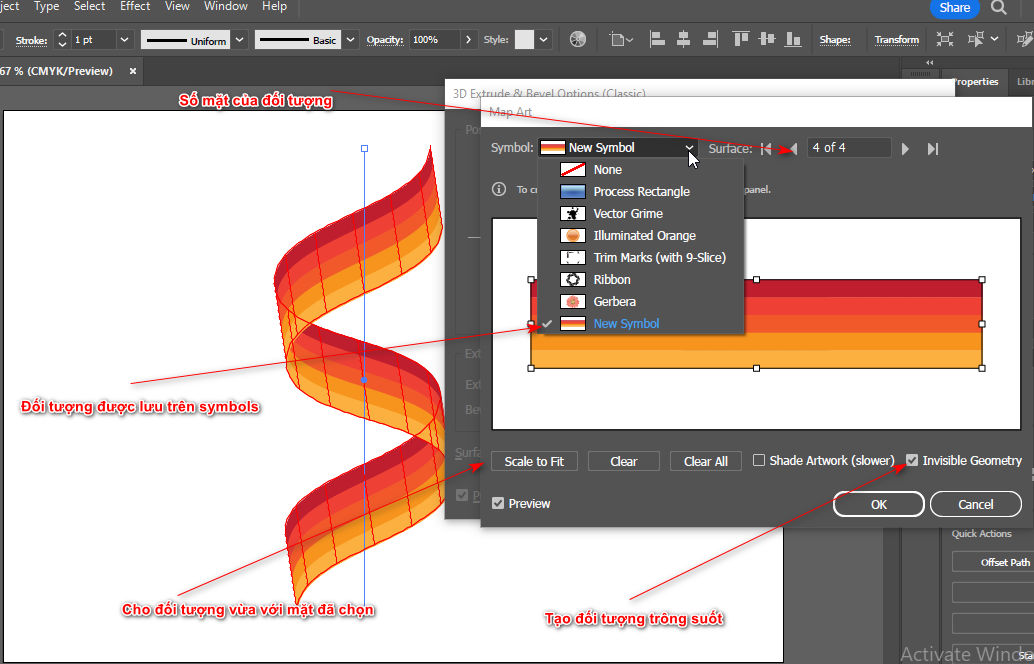 How to create ribbons in illustrator