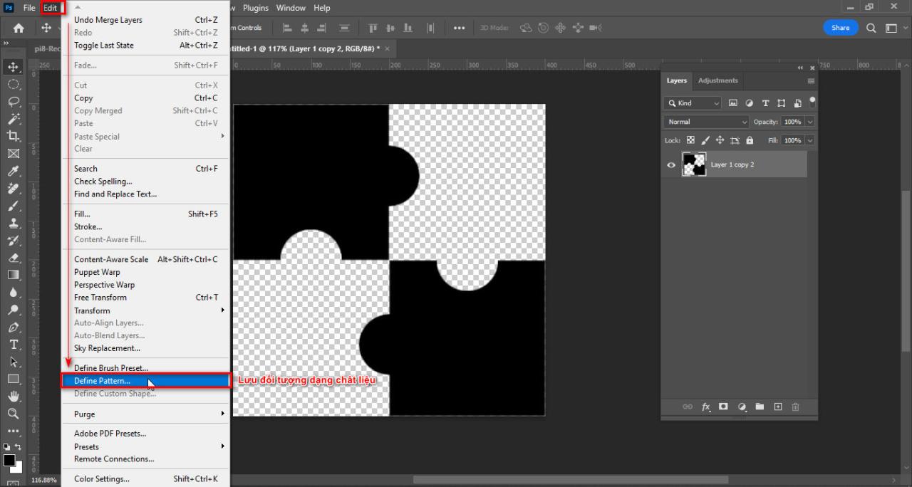 How to create a tiled frame in Photoshop