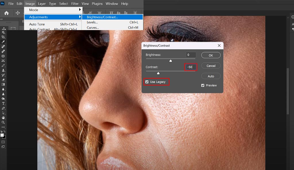 Advanced skin smoothing in Photoshop in detail