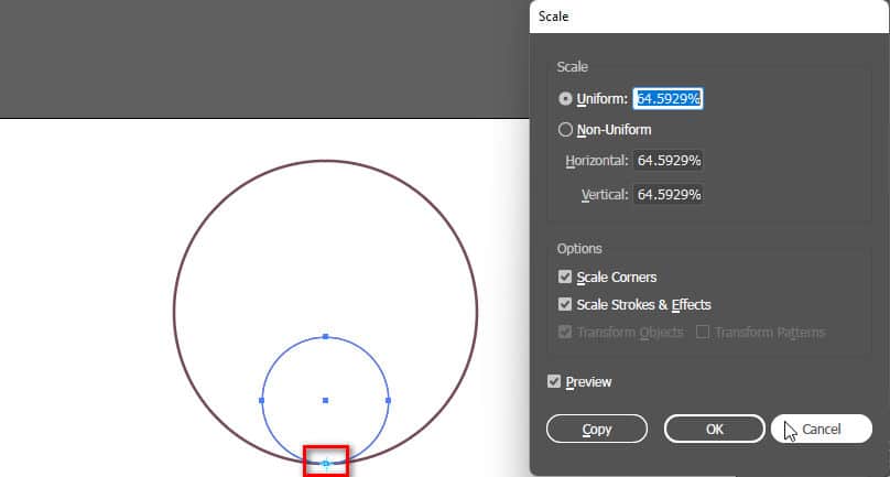 Illustrator's Scale tool