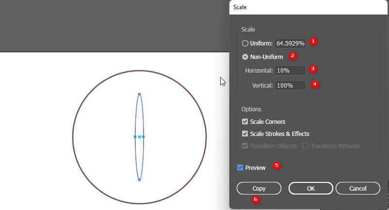 Illustrator's Scale tool