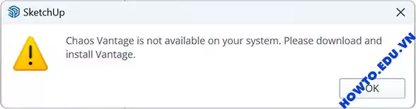 Sửa lỗi chao Vantage live link không hoạt động trong sketchup 2024